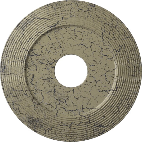 Ekena Millwork Adonis Ceiling Medallion (Canopies up to 10 1/4"), 16 1/8"OD x 3 5/8"ID x 1"P, Castle Stone Crackle CM16ADCSC - main